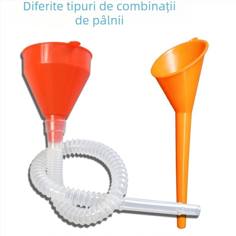 Funnel din plastic pentru alimentarea cu carburant a mașinilor și motocicletelor – ulei de motor, benzină și uree