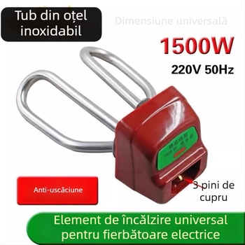 Set de accesorii pentru ceainic electric din oțel inoxidabil: tub de încălzire, tijă de încălzire și nucleu de încălzire, 1500W