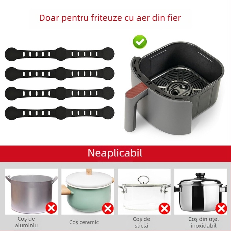Cârlig magnetic din silicon pentru fixarea hârtiei de copt în friteza cu aer