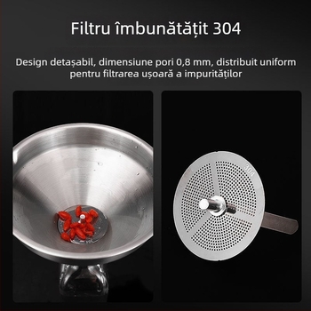 Vârf de turnare din oțel inoxidabil 316, filtru alimentar, pentru bucătărie, turnare vin și ulei
