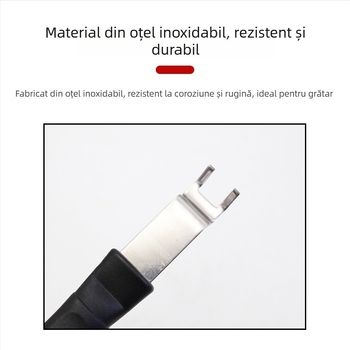 Set de ustensile pentru grătar din oțel inoxidabil, mâner lung de 22 cm: furculiță, ridicator pentru cărbune, clește pentru foc și înlocuitor de cărbune