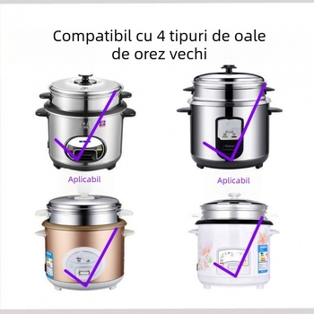 Vas interior pentru orez, cu strat antiaderent, formă triunghiulară veche, model 2345, 1,5 L, accesorii
