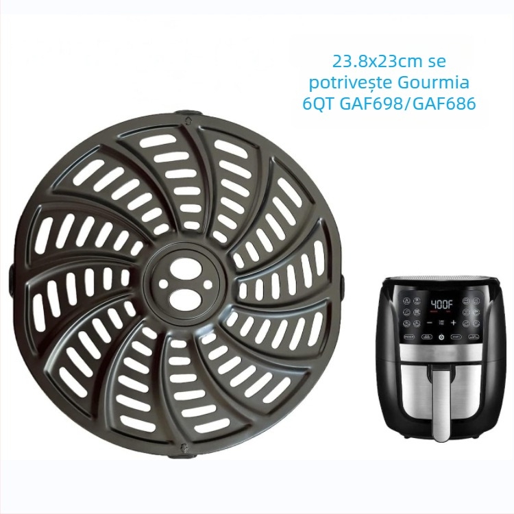 Tavă de înlocuire pentru friteuza cu aer Gourmia GAF698/GAF686 de 6QT, cu strat antiaderent