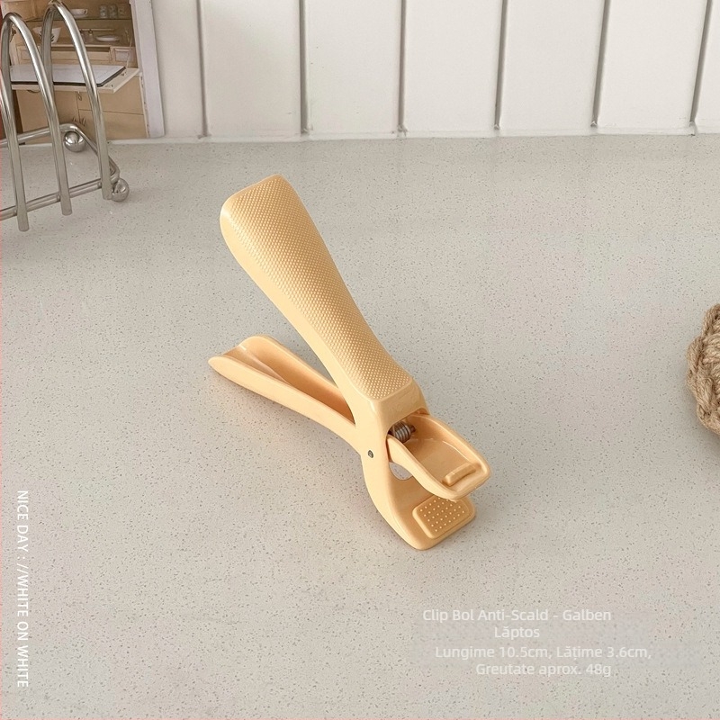 Clip de bucătărie anti-arzuri pentru farfurii și boluri, silicon alimentar, clips antiderapant pentru vase, clip pentru aburire