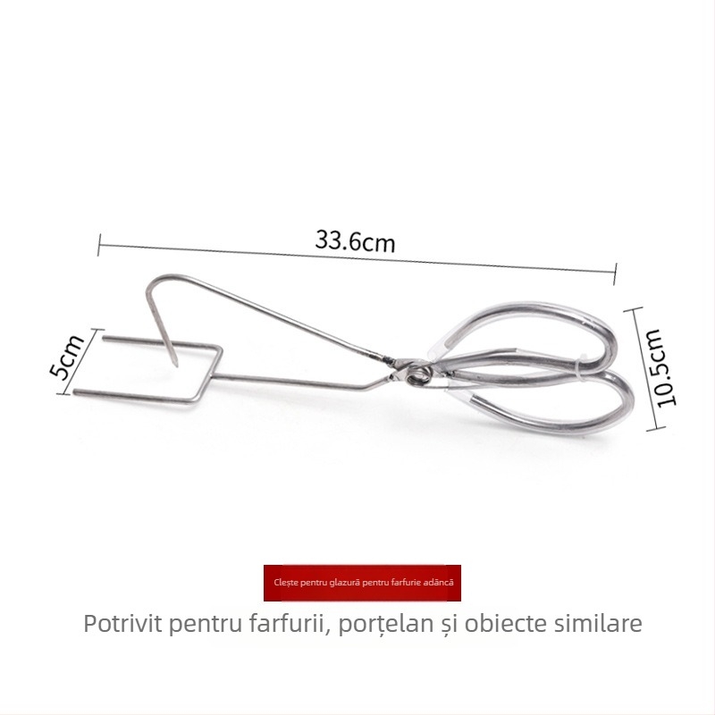Set unelte glazură ceramică: clipsuri de glazură din oțel inoxidabil, dispozitiv de scufundare a glazurii, clește de glazurare, unelte de glazurare pentru ceramică crudă; include ceașcă și farfurie