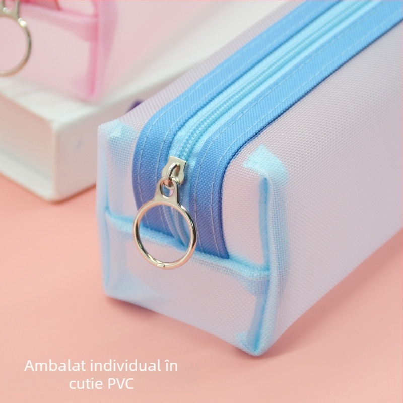 Penar din plasă transparent pentru examene, stil minimalist pentru gimnaziu, pentru fete