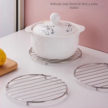 Covoraș din oțel inoxidabil cu izolație termică pentru oale și vase, anti-arși, anti-alunecare, gros, suport pentru cești și farfurii