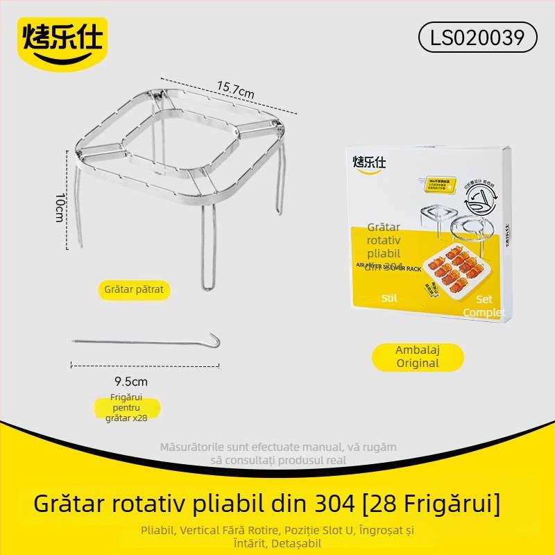 Gril din oțel inoxidabil 304 pentru friteuză cu aer – pentru carne și frigărui
