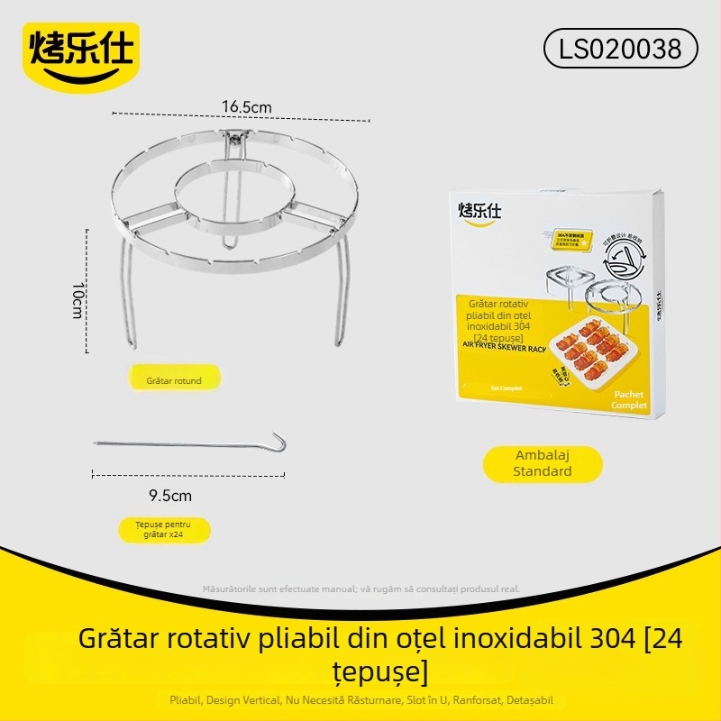 Gril din oțel inoxidabil 304 pentru friteuză cu aer – pentru carne și frigărui