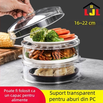 Raft de abur PC transparent pentru uz casnic — coșuleț mic de abur pentru chifle și dim sum, potrivit pentru ceainării și echipamente de abur comerciale