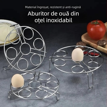 Raft de abur pentru ouă din oțel inoxidabil 304, design triunghiular, multifuncțional, izolație termică mai groasă
