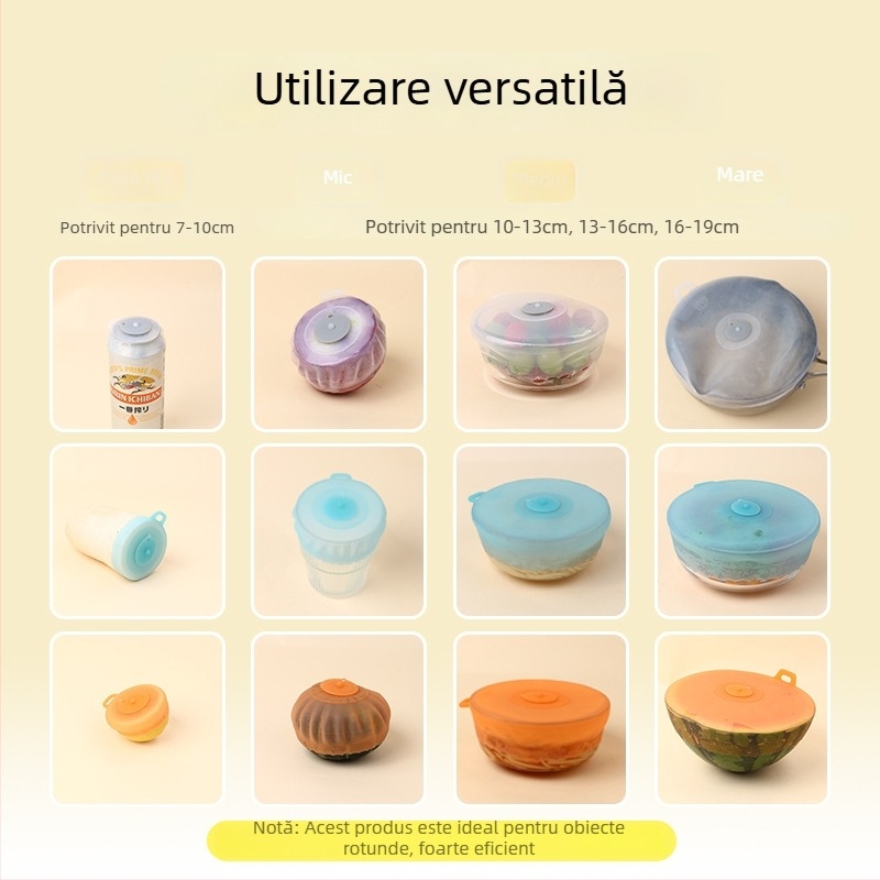 Capac din silicon alimentar pentru boluri pentru animale de companie, portabil, protecție împotriva prafului și menținerea prospețimii, set cu patru dimensiuni