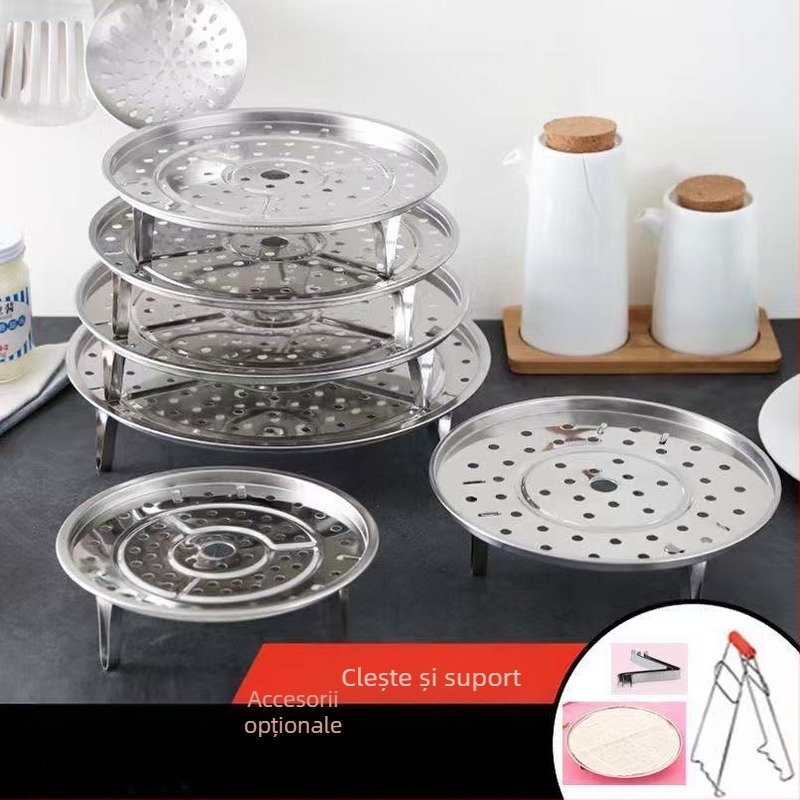 Raft circular de aburi din oțel inoxidabil, tavă de aburi multifuncțională