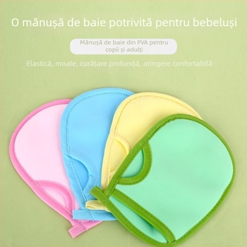Mănușă de baie pentru copii cu prosop exfoliant – curățare delicată în baie