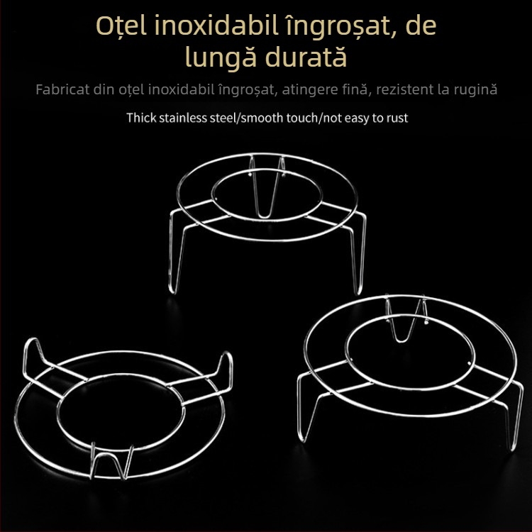 Raft de aburi din oțel inoxidabil pentru bucătăria de casă, grilă de aburi cu trei picioare pentru gătit la abur chifle, suport multifuncțional pe blat pentru vase și depozitare