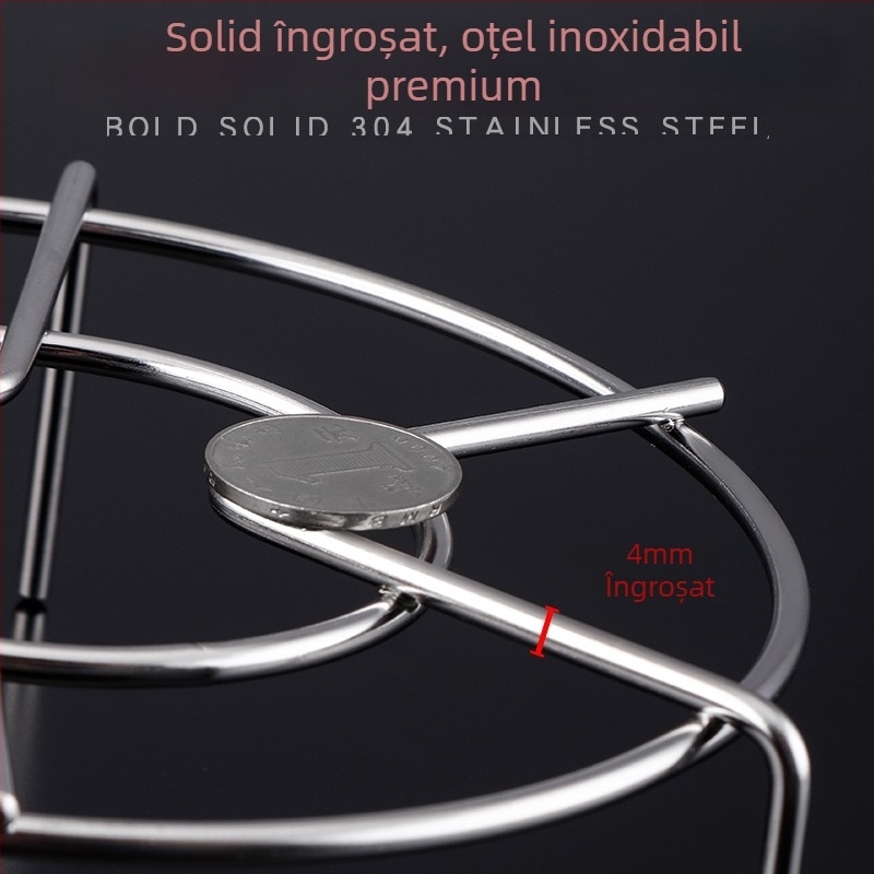 Raft de abur din oțel inoxidabil 304 pentru uz casnic, picioare înalte, compatibil cu oala de orez și oala sub presiune, raft de abur multifuncțional