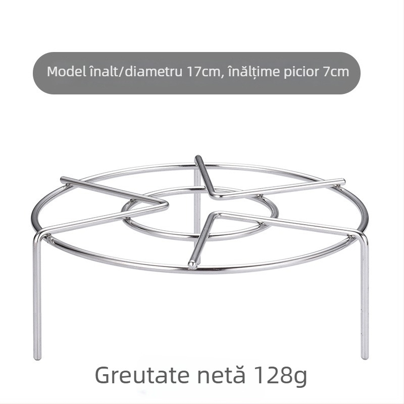 Raft de abur din oțel inoxidabil 304 pentru uz casnic, picioare înalte, compatibil cu oala de orez și oala sub presiune, raft de abur multifuncțional