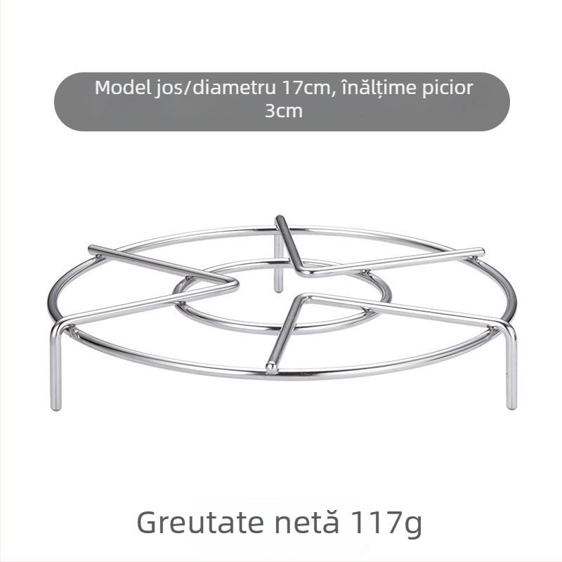 Raft de abur din oțel inoxidabil 304 pentru uz casnic, picioare înalte, compatibil cu oala de orez și oala sub presiune, raft de abur multifuncțional