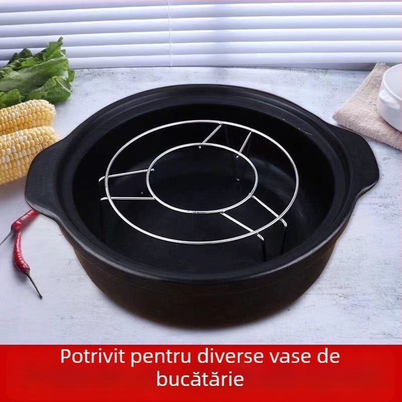 Raft de abur din oțel inoxidabil alimentar, pentru uz casnic, înălțime mică, suport pentru ouă și chifle la mic dejun