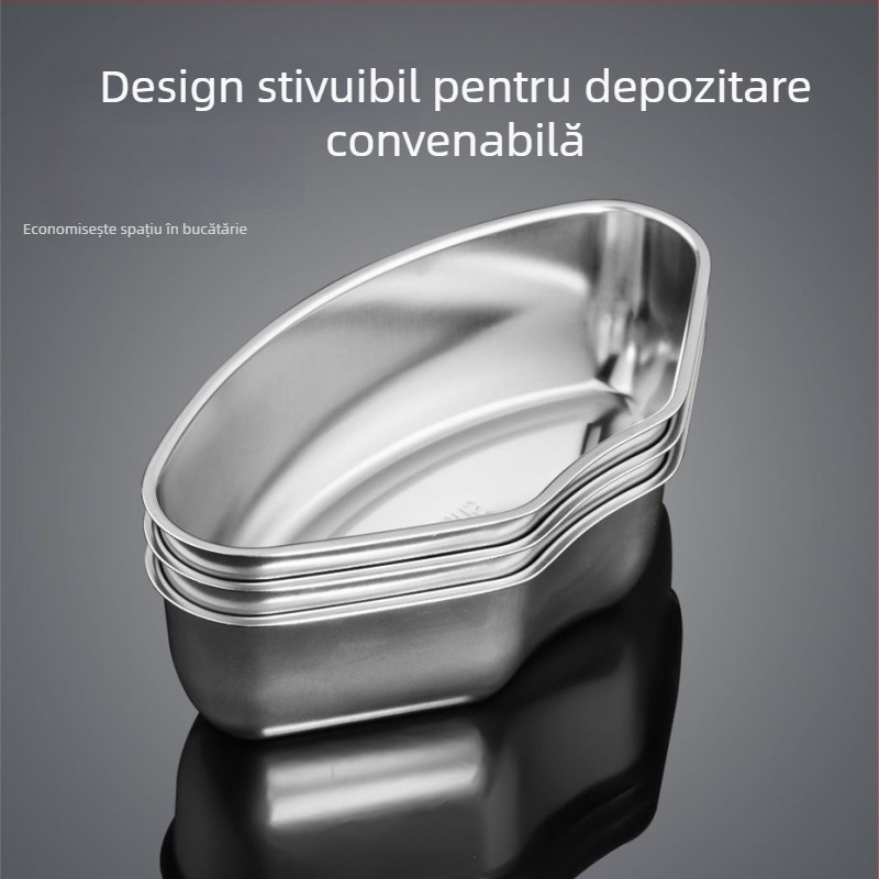 Tavă de abur din oțel inoxidabil, în formă de pală, cu capac, pentru uz casnic, grilă de abur compartimentată, compatibilă cu fierbător de orez