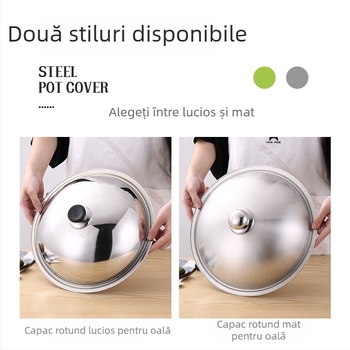 Capac de oală din oțel inoxidabil 201, finisaj satinat, nemagnetic