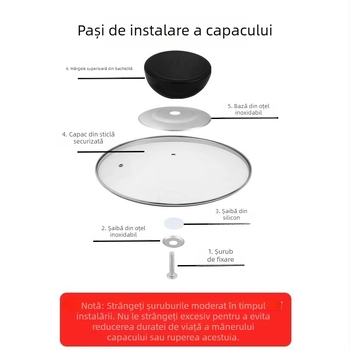 Capac fierbător electric cu fluier și mărgea sonoră, mâner