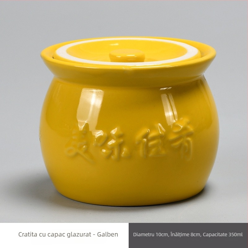 Oală ceramică la aburi, porție pentru o singură persoană, pentru uz casnic și comercial