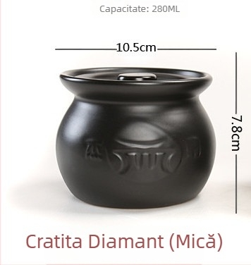 Oală ceramică pentru supe și tocănițe, rezistentă la temperaturi înalte, pentru gătit deasupra flăcării deschise