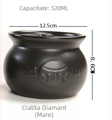 Oală ceramică pentru supe și tocănițe, rezistentă la temperaturi înalte, pentru gătit deasupra flăcării deschise