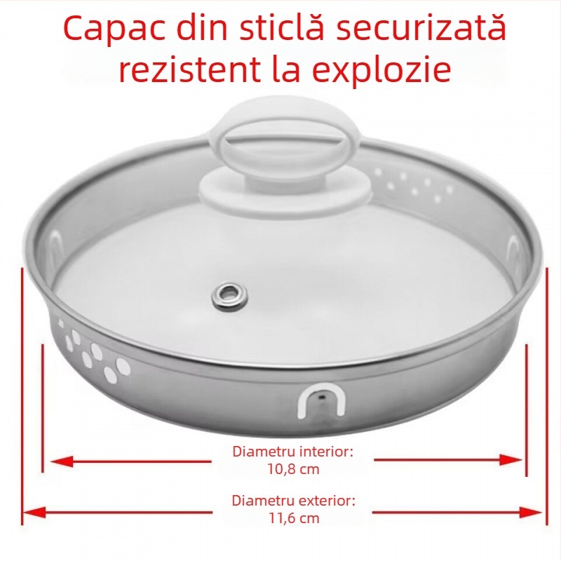 Capac de ceainic pentru sănătate, din sticlă temperată, cu filtru, capac de menținere a temperaturii, capac universal pentru ceainic