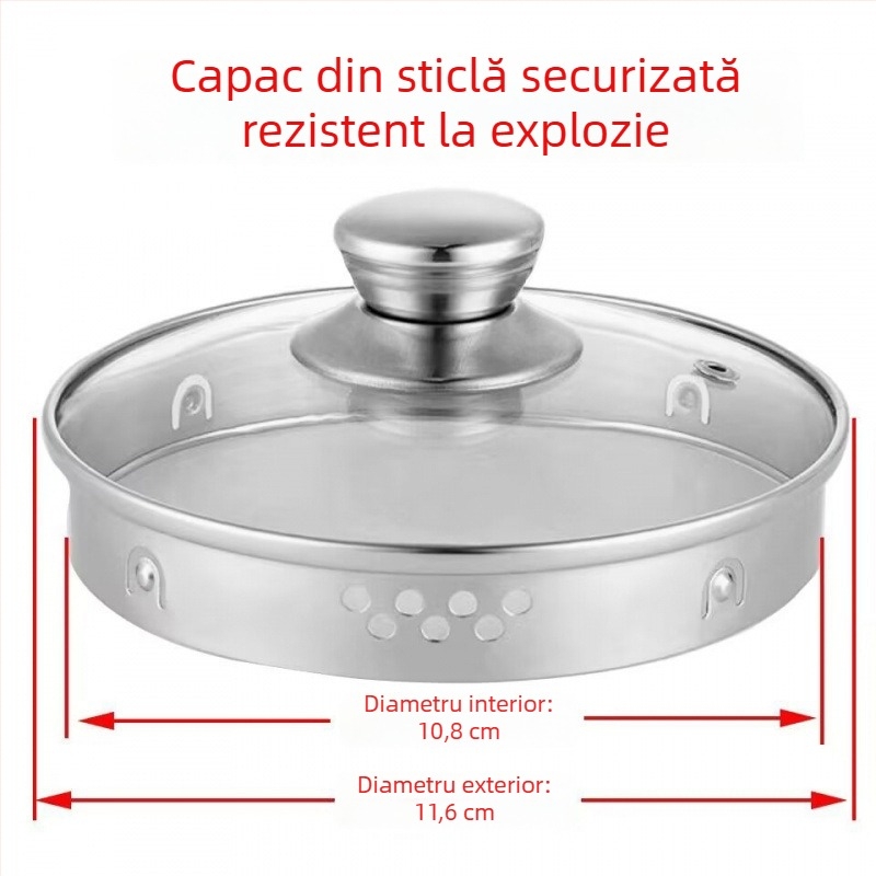 Capac de ceainic pentru sănătate, din sticlă temperată, cu filtru, capac de menținere a temperaturii, capac universal pentru ceainic