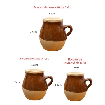 Oală de lut în stil vechi pentru ceai, ceai cu lapte și supă