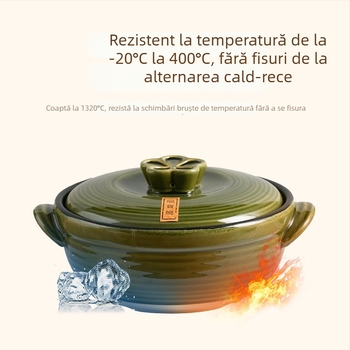 Oală de lut în stil japonez pentru uz casnic, potrivită pentru aragaz pe gaz, rezistentă la temperaturi înalte, pentru supă și orez gătit în oală de lut, potrivită pentru gătit uscat fără fisuri