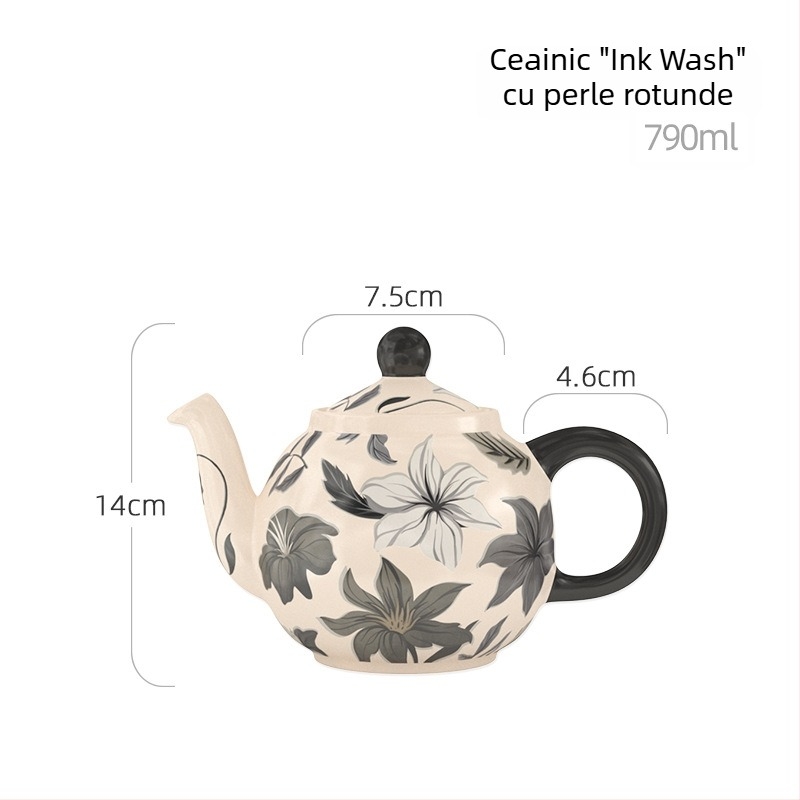 Chaobai Ink Moon set de cafea vintage cu ceașcă și farfurioară dantelate, pentru ceai de după-amiază acasă
