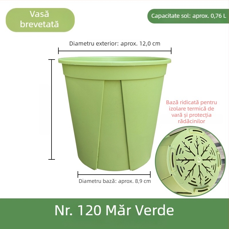 Ghiveci din plastic alb pentru uz casnic – aerisire, control al rădăcinilor și protecție împotriva putrezirii; potrivit pentru trandafiri și hortensii; dimensiune de galon.