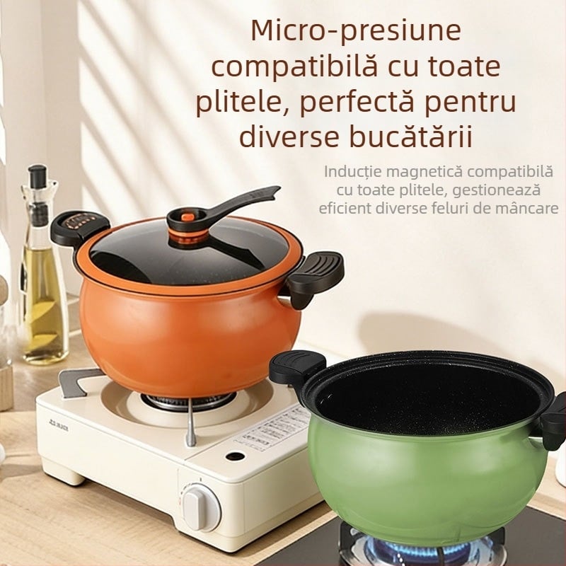 Oală antiaderentă cu micro-presiune și oală mare pentru supe, uz casnic, oală multifuncțională pentru gătitul dovleacului