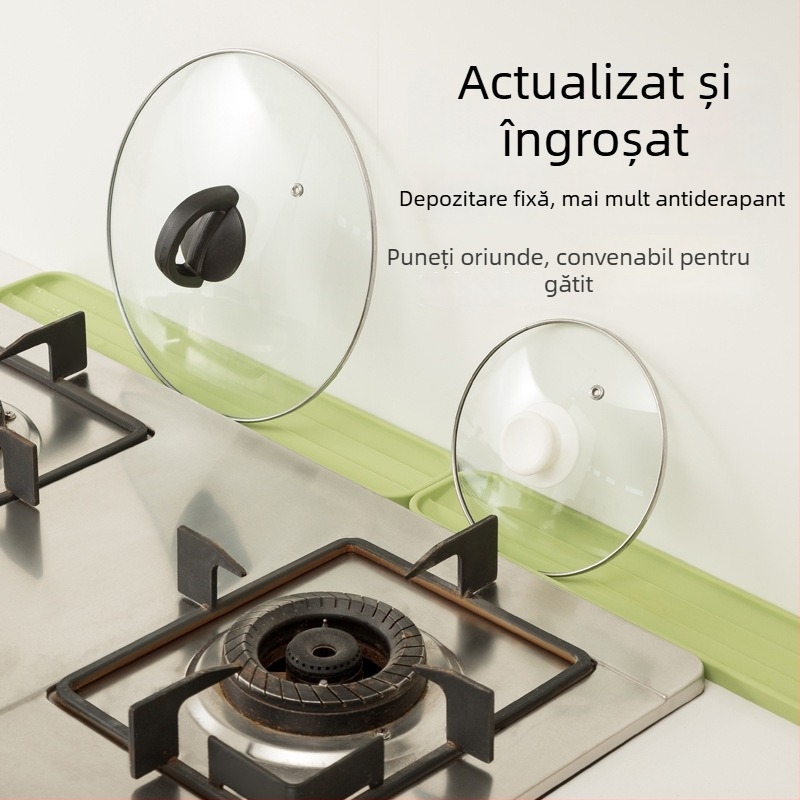 Covoraș din silicon pentru depozitarea capacelor – suprafață antiderapantă, izolație termică pentru blat, capaci, tocătoare și scurgere