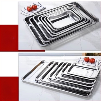 Chuangfa Farfurie pătrată din oțel inoxidabil pentru aburi, grosime extra, 24 cm