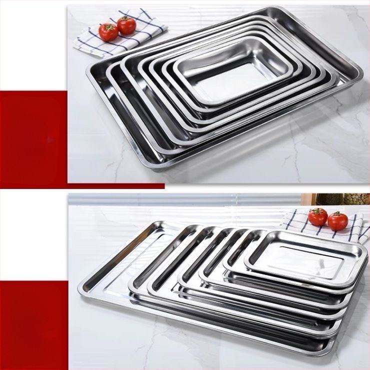 Chuangfa Farfurie pătrată din oțel inoxidabil pentru aburi, grosime extra, 24 cm