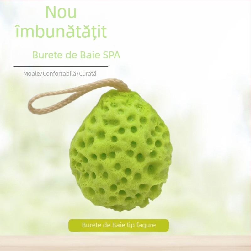 Burete de baie cu textură fagur, burete care nu se destramă, foarte moale, floare drăguță pentru copii