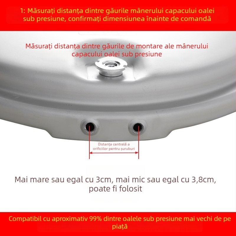 Set universal de mâneri pentru oală sub presiune – mâneri de capac din aliaj de aluminiu pentru modele clasice