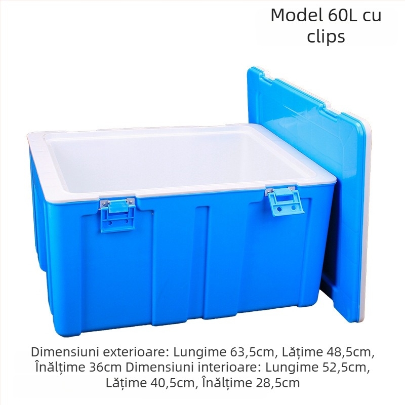 Cutie izolată de 6L pentru alimente – plastic, menține cald/rece, pentru tarabe stradale și livrări la pachet, potrivită pentru chifle pe abur și orez.