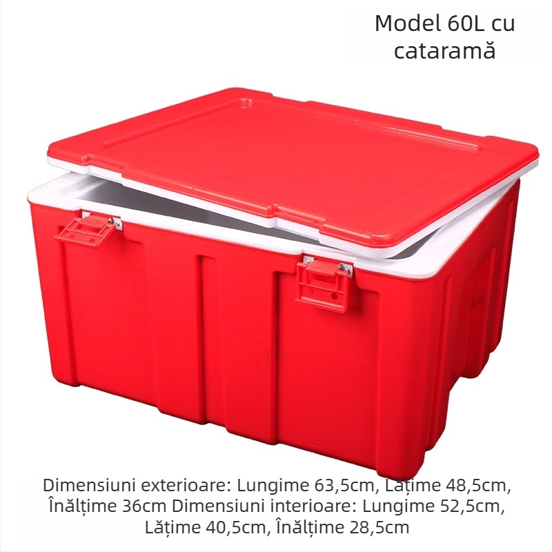 Cutie izolată de 6L pentru alimente – plastic, menține cald/rece, pentru tarabe stradale și livrări la pachet, potrivită pentru chifle pe abur și orez.