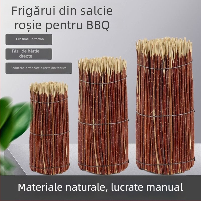 Frigărui pentru grătar din salcie roșie, ecologice, pentru camping și mese, de înaltă clasă