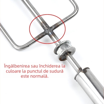 Furculiță din oțel inoxidabil pentru grătar, cu știfturi extinse pentru frigerea pulpei de miel, coaste de miel, pui, iepure, rață și carne afumată