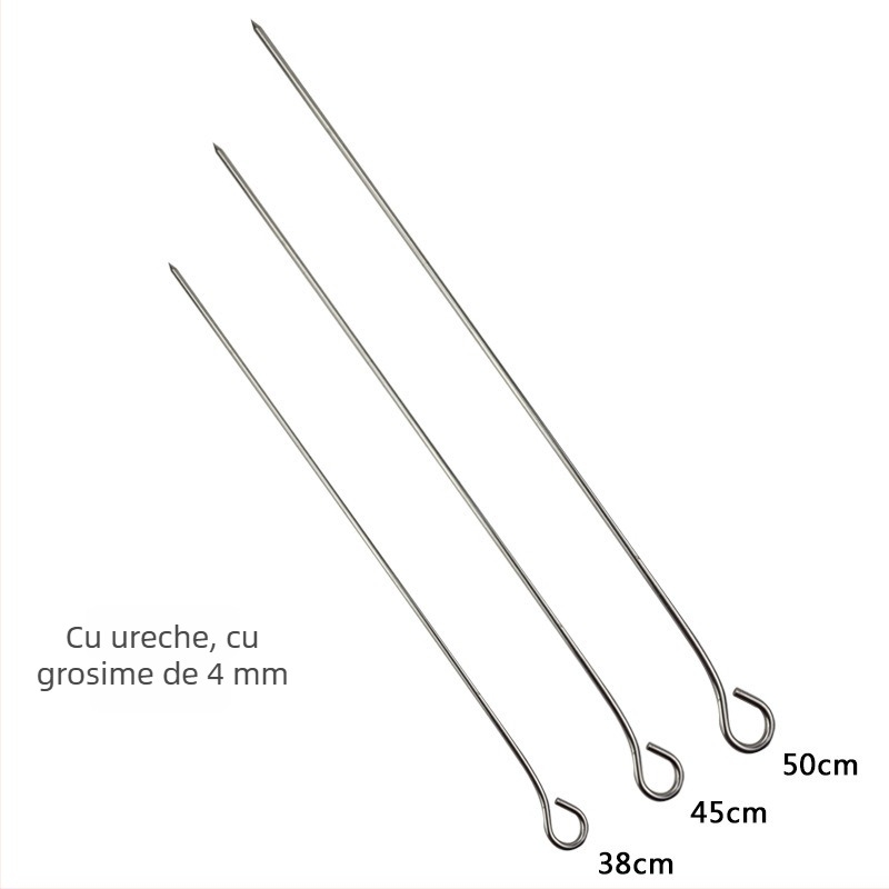 Frigărui din oțel inoxidabil, grosime 4 mm, pentru porc, miel și rață