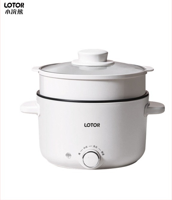 25DG Oală electrică antiaderentă pentru cămin, 2 L sau mai puțin, vas multifuncțional pentru noodles și hot pot, compact pentru 2–3 persoane