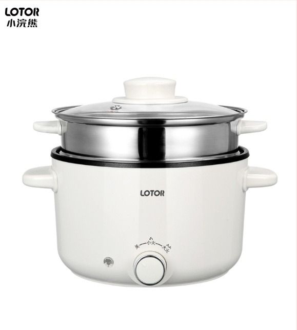 25DG Oală electrică antiaderentă pentru cămin, 2 L sau mai puțin, vas multifuncțional pentru noodles și hot pot, compact pentru 2–3 persoane
