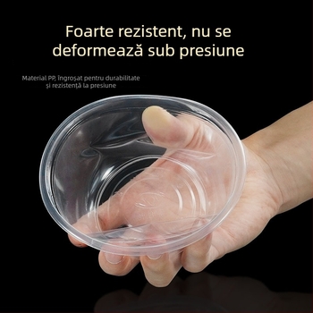 Set de tacâmuri de unică folosință cu boluri de supă din plastic, cutie pentru prânz și bețișoare; plastic îngroșat, ambalaj în lot