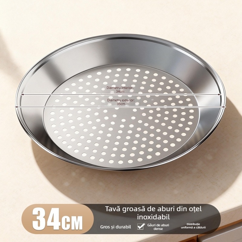 Tavă de aburi din oțel inox, pentru bucătărie de acasă, compatibilă cu wok și aburitor